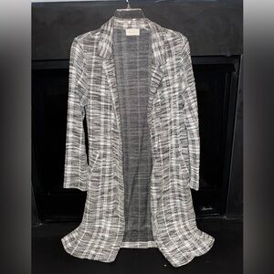 MELLODAY Longline Textured Blazer Jacket